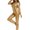 Golden, variant on Women Jumpsuit Hollow Out Hole Solid Color Skinny Slim Fit Soft Elastic Zipper Closure Stand Collar Long Sleeve Cosplay DJ Pole Dance Jazz Stage Performance Jumpsuit