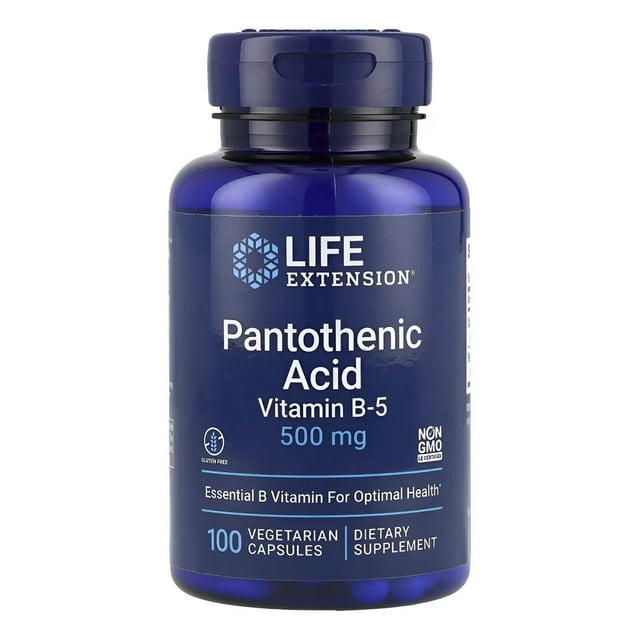 LIFE EXTENSION | Pantothenic Acid 500 mg | 100 Vegacaps