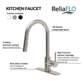thumbnail image 5 of RELIAFLO D60719-02 Ceramic Silver High Arc Kitchen Faucet, 5 of 6