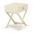 thumbnail image 2 of East West Furniture Hamilton 20" Wood Nightstand with Drawer in White, 2 of 4