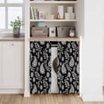 thumbnail image 6 of Black Paisley Kitchen Curtains 45 Inch Length, Ethnic Vintage Floral Botanical Abstract Tiers Curtains for Bathroom Bedroom Cafe, Light Filtering Small Window Treatment Drapes 2 Panels 42"Wx45"L, 6 of 8
