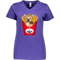 thumbnail image 3 of Inktastic Cute Frenchie in French Fries Women's V-Neck T-Shirt, 3 of 5