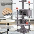 thumbnail image 4 of BestPet Cat Tree 52 inch Tall Cat Tower with Cat Scratching Post,Multi-Level Playpen House,Ashy, 4 of 7