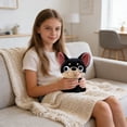 thumbnail image 3 of Cute Chihuahua Plush Toy - Funny Big-Eyed Chihuahua Stuffed Animal, Adorable Dog Plush for Kids & Adults, Soft Dog Plushie (Black), 3 of 4