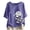 Purple, variant on Women's Sneaker Graphic Tee Crew Neck Short Sleeve Regular Fit Casual Lightweight Summer Top
