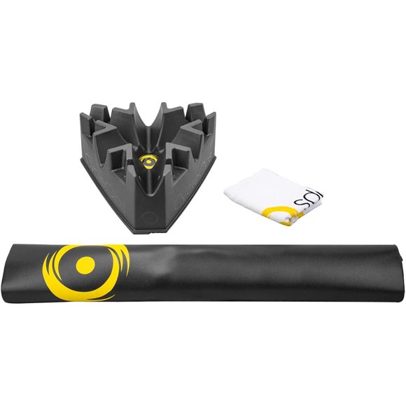 Saris Complete Bike Trainer Accessory Kit with Bike Mat, Climbing Block & Towel, Black