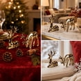 thumbnail image 2 of Tovaris Christmas Reindeer Figurine Set, Christmas Decoration Electroplated Deer Statue with Standing and Lying Poses, Tabletop Ornament, For Home Table Gift, 2 of 7