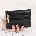 thumbnail image 1 of PENGX Mini Solid Color Zipper Wallet  Minimalist Textured Coin Purse  Versatile Lightweight Card Bag For Women, 1 of 7