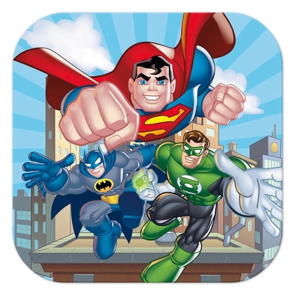 DC Super Friends Small Paper Plates (8ct)