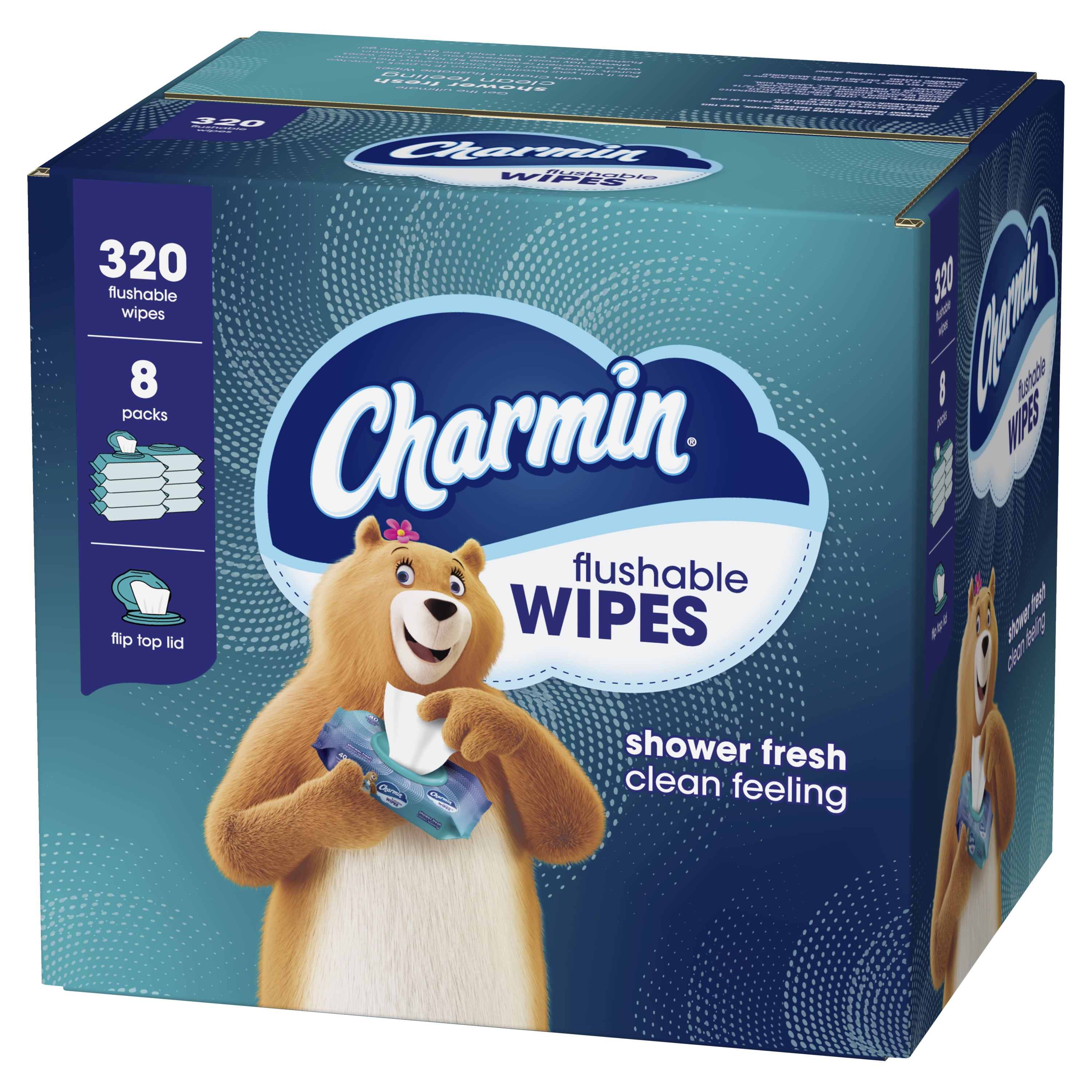 Charmin Flush Wipes 320 Flushable Wipes 8 Count
