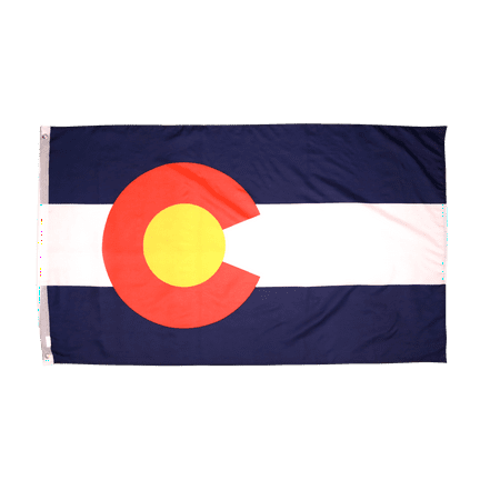 Appliqued Polyester State Flags - 3x5 Foot Colorado Flag Double Stitched Colorado State Flag with Brass Grommets | 3 by 5 Foot Premium Indoor Outdoor Polyester Banner