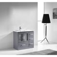 thumbnail image 4 of Zola 36" Single Bath Vanity in Gray with White Ceramic Top and Integrated Square Sink, 4 of 4