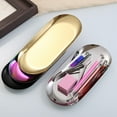 thumbnail image 6 of Oval Cosmetic Trays Stainless Steel Decorative Plates for Rings Display Bathroom Organization Nails Art Accessories, 6 of 9