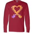 thumbnail image 3 of Inktastic Fire Heart Dragons Long Sleeve T-Shirt, 3 of 5