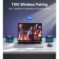thumbnail image 4 of JIUMESS Small Bluetooth Speaker with Lights, TWS Wireless Portable Speaker with AUX, Mini Speaker for Laptop, Phone, MP3, ect, 4 of 9