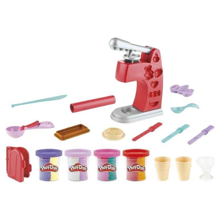 Color Dough Sets for Kids Ages 4-8, Kitchen Ice Cream Maker Machine dough