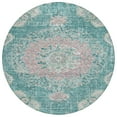 thumbnail image 2 of Addison Rugs Chantille Indoor/Outdoor Transitional Geometric, Abstract Teal Washable Round Rug, 8' x 8', 2 of 6