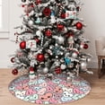thumbnail image 5 of Lsque Cartoon Hearts Print Christmas Tree Skirt, Tree Skirt with Ties or Velcro, Perfect for Holiday Decorations, Halloween, and New Year-36", 5 of 7