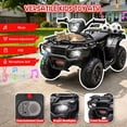 thumbnail image 5 of 24V Kids Ride On ATV Toy, Electric 4 Wheeler Ride on Car for Toddlers Ages 2-4, Dual 55W Motors, 3.11 MPH Max Speed, Bluetooth Music, LED Lights, Spring Suspension, Storage Racks, Black, 5 of 8