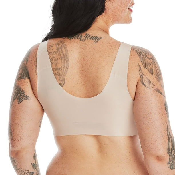 Hanes Womens Invisible Embrace Comfort Flex Fit Wirefree Bra, 3XL, Nude
