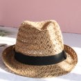 2022 Natural Panama Soft Shaped Straw Hat Summer Women sun hats Men