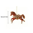 thumbnail image 3 of Red Horse Christmas Tree Decorations, Metal Sparkly Rhinestones Horse Decor, Acrylic Animal Ornaments Hanging for Indoor, Friends, Family, Festival Party Decor, 3 of 5