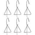 thumbnail image 1 of 6 Piezas de Colgadores para Macetas de Terracota, para Colgar Macetas, Colgadores de Plantas, Colgadores de Pared de Metal para Plantas de JardíN, Color Plateado, 1 of 10