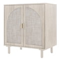 thumbnail image 4 of Topcobe Rattan Cabinet, Modern Sideboard, Buffet Storage Cabinet, Accent Cabinet with 2 Doors for Living Room Kitchen Hallway, Natural, 4 of 10