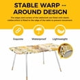 thumbnail image 4 of Easter Bunny Table Cloths for 8 Foot Rectangle Tables, Spring Yellow Floral Rabbit Scarf Botanical Patio Waterproof Elastic Fitted Tablecloths, Washable Rectangular Table Cover for Camping, 4 of 8