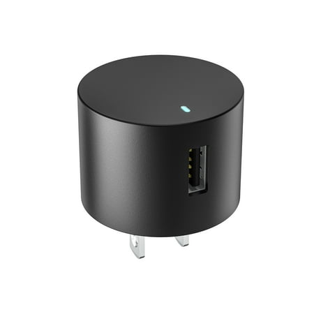 onn 12W Single USB-A Port Wall Charger, Foldable Plug, Black - Compatible with iPhone, Samsung Galaxy, Note, Pixel Devices iPad Pro, & More