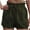 Army Green, variant on Kmdttou High-Waisted Yoga Shorts Summer New Solid Color Wood Ear Waist Pocket Casual on Clearance,Army Green M