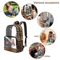 thumbnail image 5 of ZIATUBLES Clear Backpack, Heavy Duty Fabric & PVC Transparent Bookbag with USA Leopard Flag Print, Large Capacity See Through Backpack for School College Work Travel Security, 5 of 7