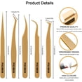 thumbnail image 3 of Lash Extension Tweezer, 5 Pcs High Precision Lash Tweezers for Eyelash Extensions, Precision Eyelash Tweezers Set, Volume Lash Tweezers for Lash Extension, Lash Extension Supplies, 3 of 8