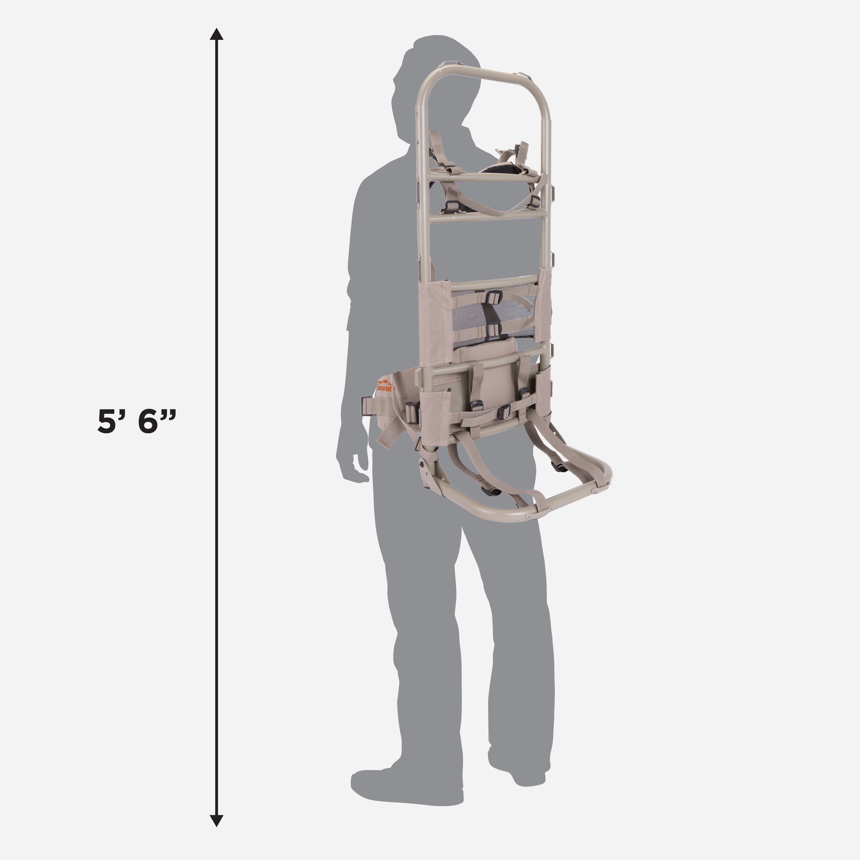 Allen Company Canyon Lightweight External Backpack Frame, Tan, Sport All-Weather, Hunting, Aluminum