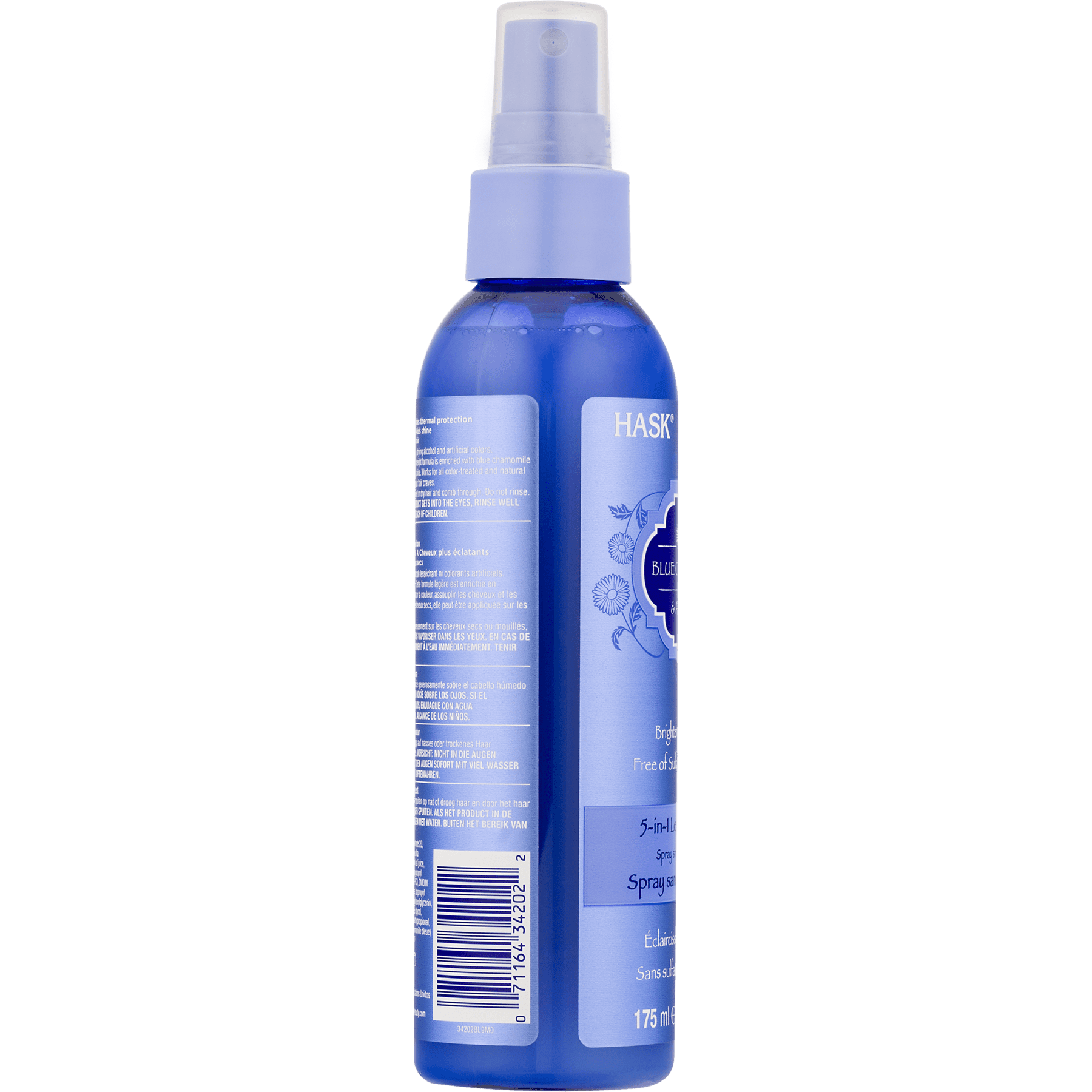 Hask Blonde Care Moisturizing & Shine Enhancing 5-in-1 Leave-In Hair Spray with Blue Chamomile & Argan Oil, 6 fl oz
