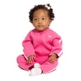 thumbnail image 5 of Wonder Nation Baby Girls Long Sleeve Full-Zip Tracksuit, 2 Piece, Sizes 0/3M-24M, 5 of 8