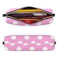 thumbnail image 2 of Fotbe Pink And White Polka Dot Estuche para Lápices de Cuero con Estampado, Estuche con Cremallera Resistente, Organizador Compacto y Elegante para Papelería, 2 of 7