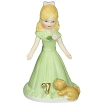 Enesco Growing Up Girls ‚ÄúBlonde Age 7‚Äù Porcelain Figurine, 4.5‚Äù