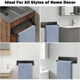 thumbnail image 5 of Self Adhesive Hand Towel Holder- 304 Stainless Steel Hand Towel Bar for Bathroom Kitchen Stick on Wall, Waterproof Towel Ring No Drilling, 9 Inch (Black), 5 of 7