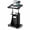 Black, variant on Giantex Rolling Lectern Podium Stand 27-37.5 Inch Adjustable Laptop Table with Storage Brown + Black