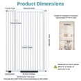 thumbnail image 3 of 55" Extra Tall Pet Gate for Cat/Dog, 32.68"-38.19" Wide, 1.18" Ultra Narrow Spacing Dog Gate, No Drilling Pressure Mounted Cat Fence Safety Gate for Stairs, Doorways, Hallways,, 3 of 9