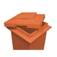 thumbnail image 2 of Good Ideas Savannah Outdoor Column 30 Gallon Storage Waste Bin, Terra Cotta, 2 of 4