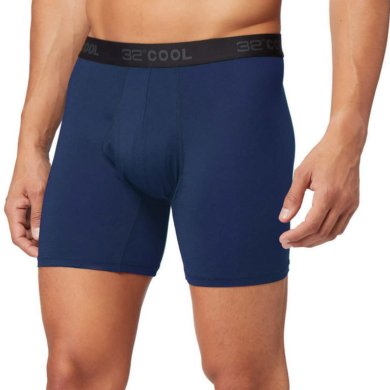 32 DEGREES Men's 4 Pack Cool Active Boxer Brief, Anti-Odor, Quick Drying