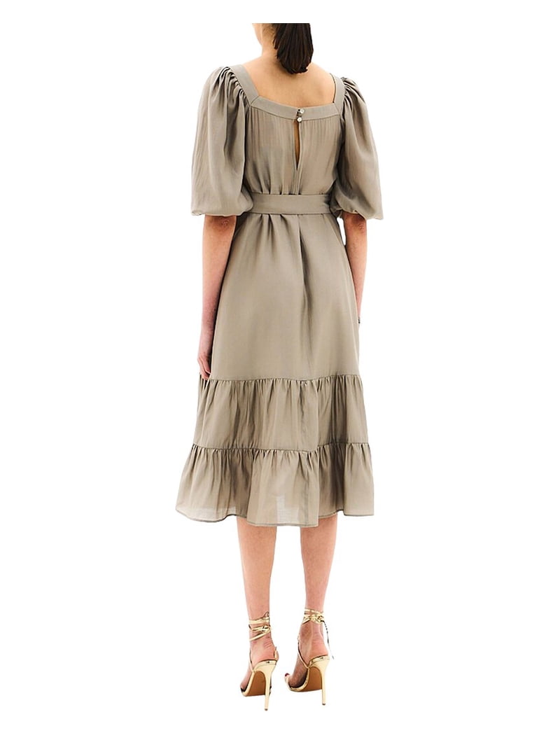 knee length dresses for ladies Women's Brie Sheath Scarf Neck Silk Blend Midi Dress XS/S/M/L/XL Cream Mean Blvd, Cream / Xs main image 1
