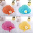 thumbnail image 4 of Sombrero de hierba con flores ZHAOCHENG para niña amarillo 52-54 cm, 4 of 5