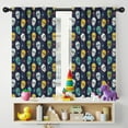 thumbnail image 5 of Blackout Kids Curtains,Navy Colorful Skull Pattern Childrens Insulated Curtains Set Of 2,Bedroom Essentials,Toddler Room Decor 42"x54", 5 of 5