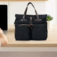 thumbnail image 6 of fenteer men\'s waterproof canvas briefcase - casual and stylish large capacity file bag Black, 6 of 8