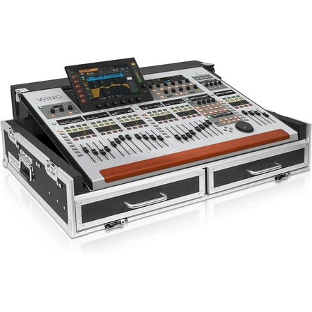 Sound Town ATA Plywood Mixer Case with Interior Foam Protection, Doghouse, 2 Drawers, and Caster Wheels for Behringer WING 48 Mixer Console (STRC-WING48)