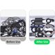 thumbnail image 2 of Paquete de 50 bridas para cables negras reutilizables, cintas para cables con gancho y bucle para organizar los cables, 2 of 4