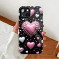 thumbnail image 2 of Heart - themed Sparkling Rhinestone Phone Case for Couples, Compatible with iPhone 11/12/13/14/15/16 (Pro Max/Plus) | Romantic Valentine's Day Gift for Her Him, 2 of 9